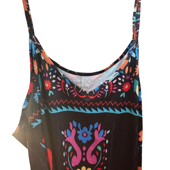 NWOT-Floral Black Maxi Dress - Picture 4 of 9